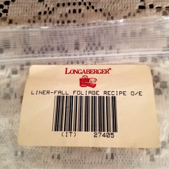VTG Longaberger 2004 Shades of Autumn Recipe Basket Combo Fall Foliage Liner Lid - Picture 12 of 12